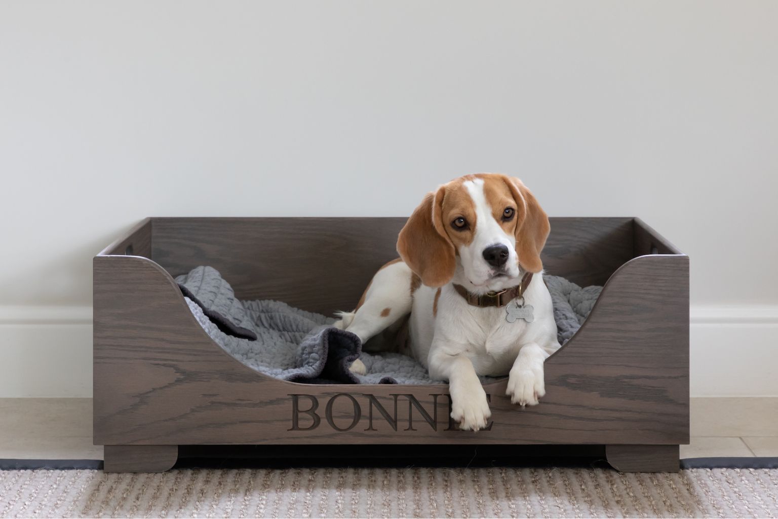 Berkeley oak bespoke dog bed