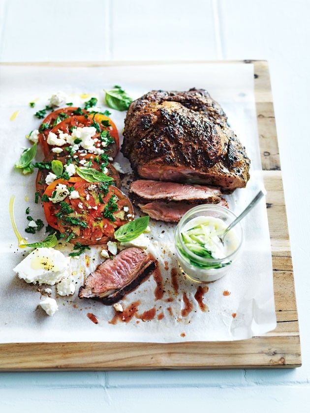 Char Grilled Lamb Should with Tomato and Feta Salad - Humphrey Munson Blog