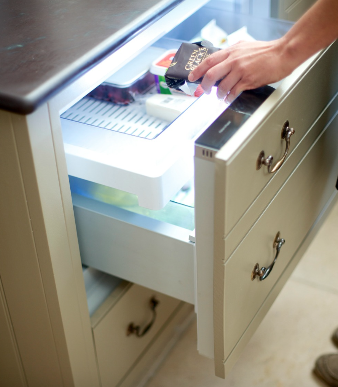 Bespoke Kitchen Storage Ideas - Refrigerator Drawers - Humphrey Munson Blog