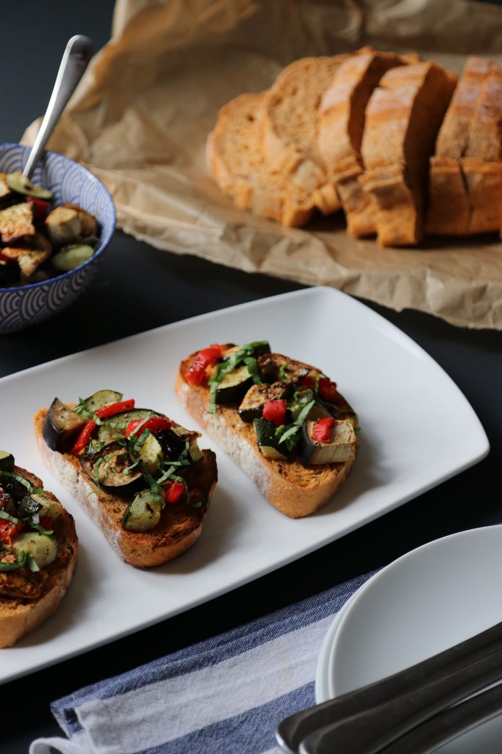 Recipe Notes | Mediterranean Roasted Veggie Toasts