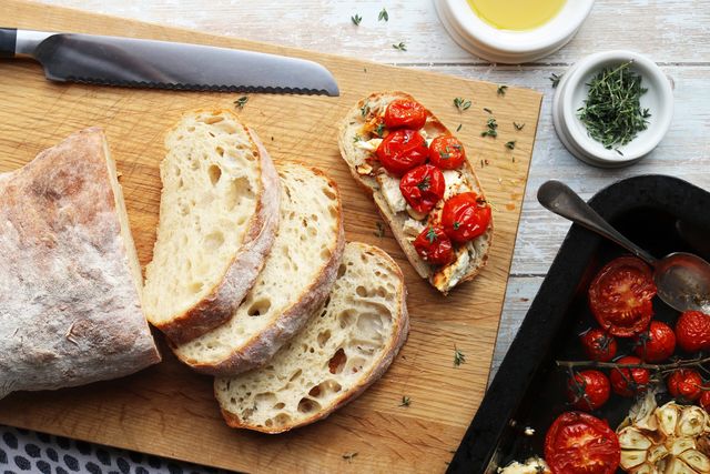 Baked tomato and feta with LAZY ciabatta