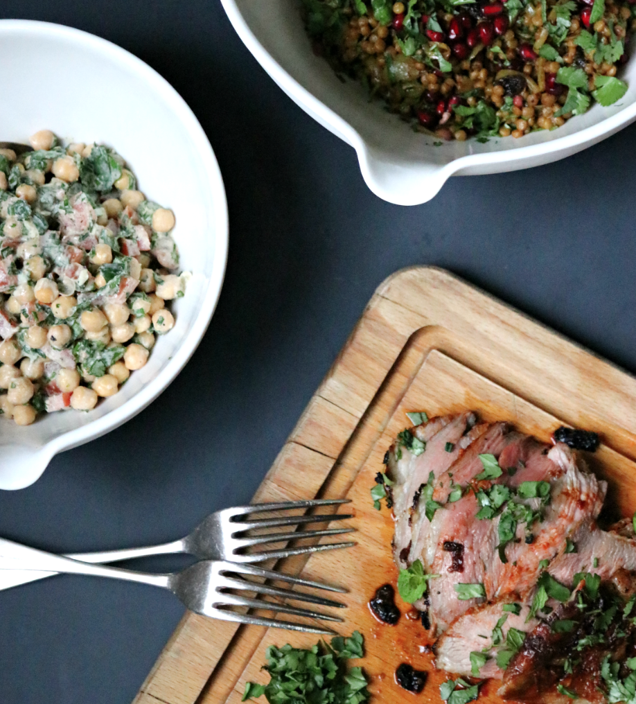 Recipe Notes | Roasted Harissa Lamb, Spiced Cous Cous and Chickpea Salad