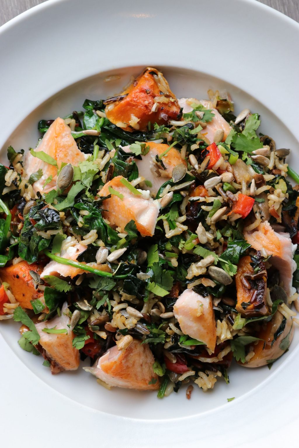 Recipe Notes | Salmon & Roast Veggie Rice Salad