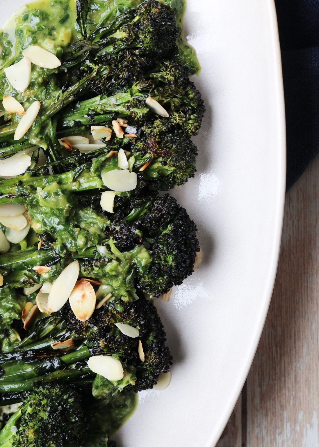 Grilled Broccoli with Italian Salsa Verde