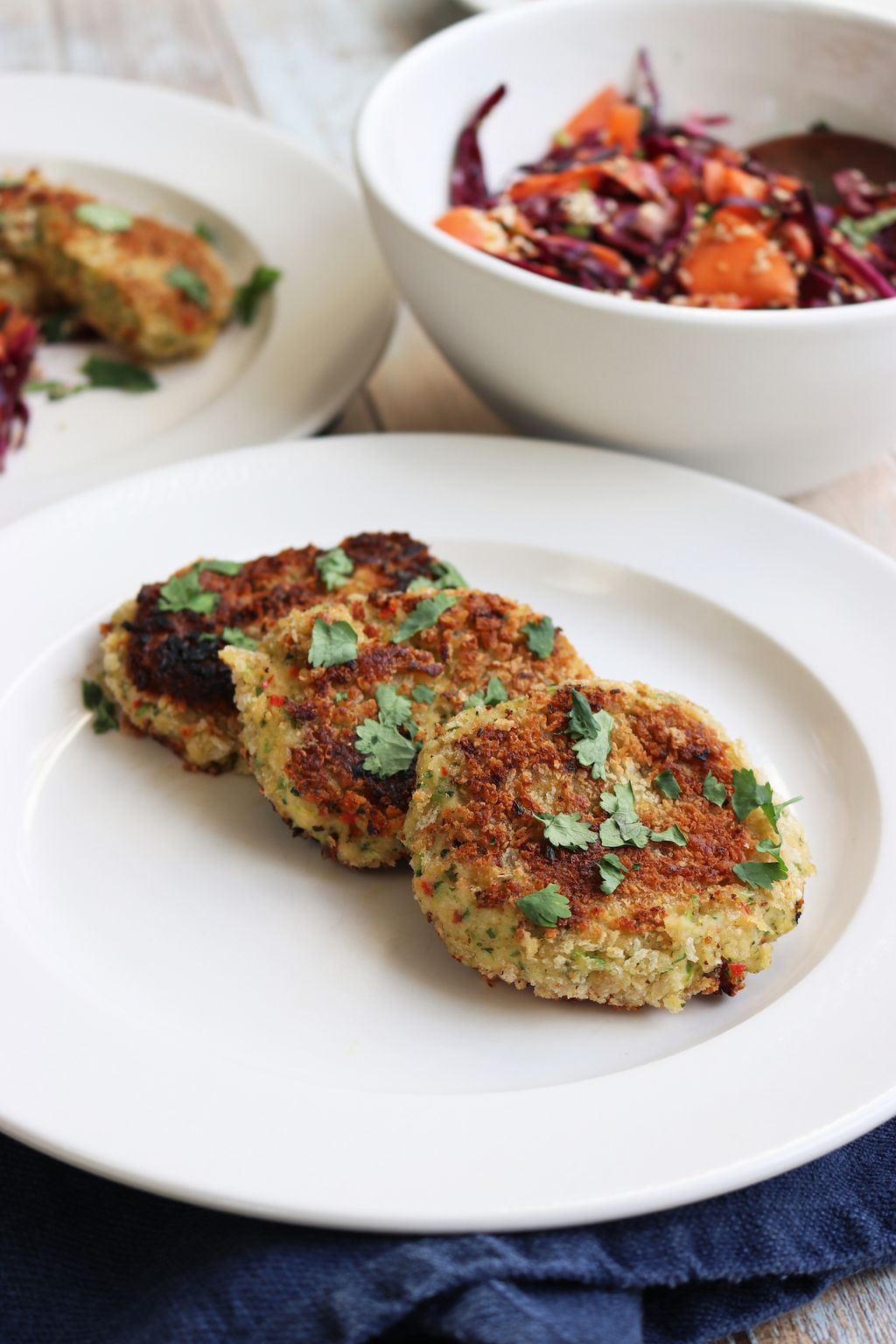 Spicy Crab Cakes & Asian Coleslaw