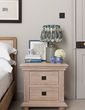 Jasper bedside table, in Portman oak and dentil block detail